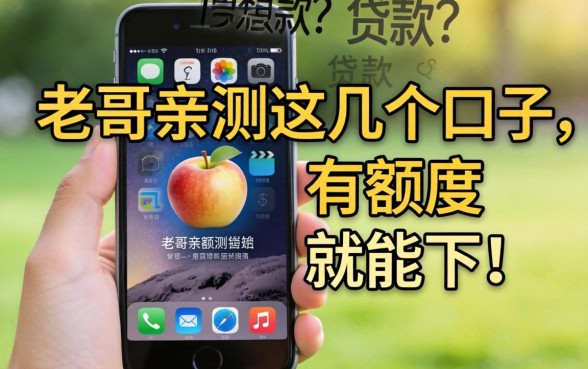 手里拿着苹果6想贷款？老哥亲测这几个口子，有额度就能下！