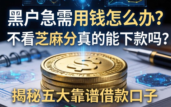 黑户急需用钱怎么办？不看芝麻分真的能下款吗？揭秘五大靠谱借款口子