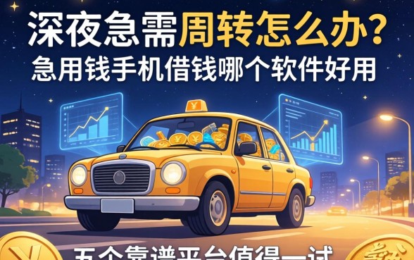深夜急需周转怎么办？急用钱手机借钱哪个软件好用？这五个靠谱平台值得一试