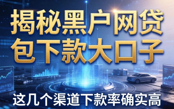 揭秘黑户网贷包下款大口子，这几个渠道下款率确实高
