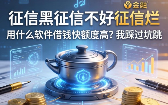 征信黑征信不好征信烂用什么软件借钱快额度高？我踩过的坑你别跳