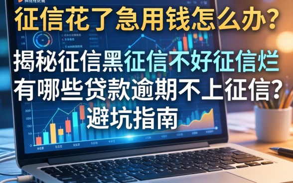 征信花了急用钱怎么办？揭秘征信黑征信不好征信烂有哪些贷款逾期不上征信的避坑指南