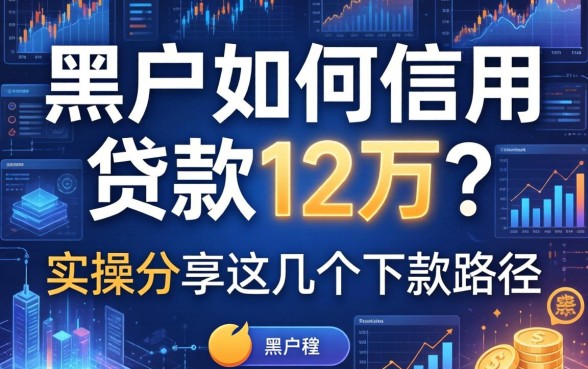 黑户如何信用贷款12万？实操分享这几个下款路径