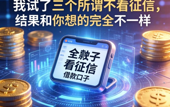 我试了三个所谓不看征信的借款口子，结果和你想的完全不一样
