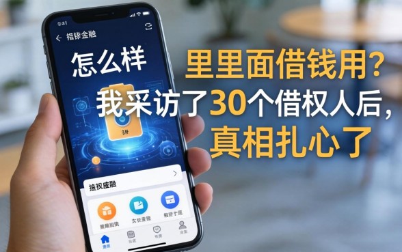 怎样从手机里面借钱用？我采访了30个借款人后，真相扎心了