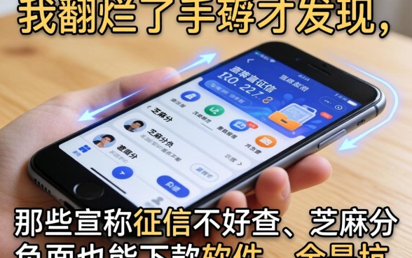 我翻烂了手机才发现，那些宣称征信不好查、芝麻分负面也能下款的软件，全是坑