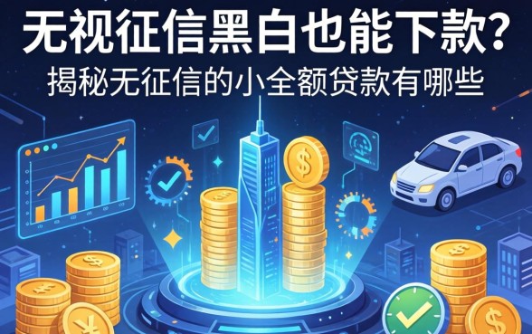 无视征信黑户也能下款？揭秘无征信的小额贷款有哪些