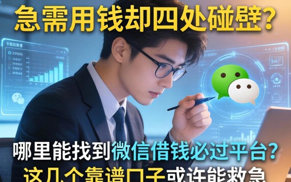 急需用钱却四处碰壁？哪里能找到微信借钱必过平台？这几个靠谱口子或许能救急