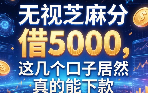 无视芝麻分借5000，这几个口子居然真的能下款