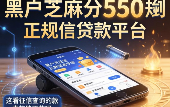 黑户芝麻分550正规贷款平台，这些不看征信查询的软件真的能下款吗