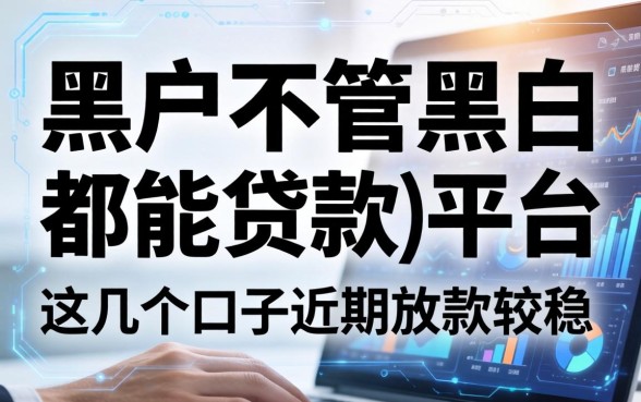 黑户不管黑白都能贷款的平台：这几个口子近期放款较稳