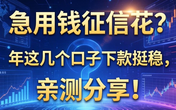 急用钱征信花？2026年这几个口子下款挺稳，亲测分享！