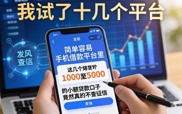 我试了十几个平台，发现简单容易手机借款平台里，这几个1000至5000的小额贷款口子竟然真的不查征信