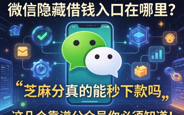 微信隐藏的借钱入口在哪里？芝麻分真的能秒下款吗？这几个靠谱公众号你必须知道！