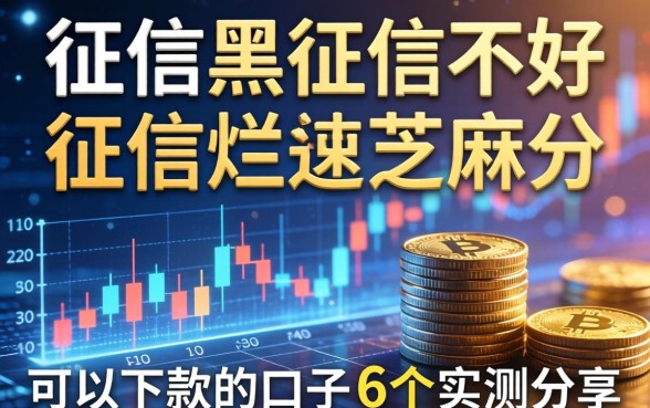 征信黑征信不好征信烂芝麻分可以下款的口子6个实测分享