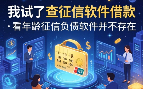 我试了不查征信软件借款，发现不看年龄征信负债的软件并不存在