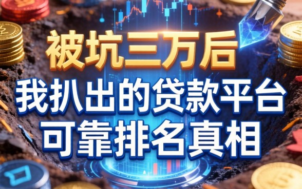 被坑三万后我扒出的贷款平台可靠排名真相
