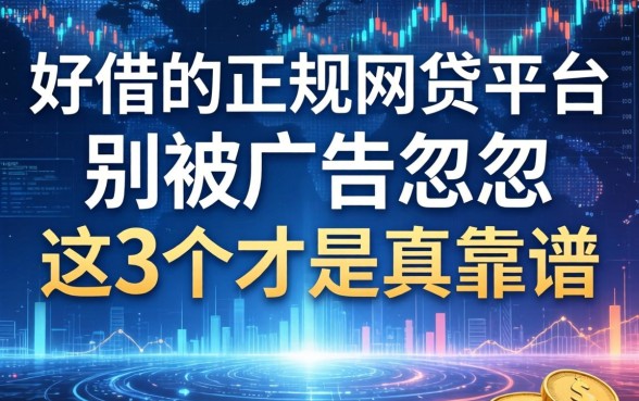 好借的正规网贷平台：别被广告忽悠，这3个才是真靠谱