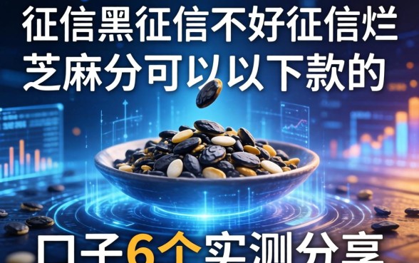 征信黑征信不好征信烂芝麻分可以下款的口子6个实测分享