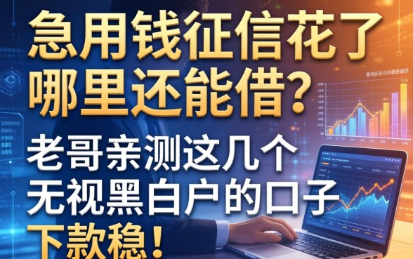 急用钱征信花了哪里还能借？老哥亲测这几个无视黑白户的口子，下款稳！