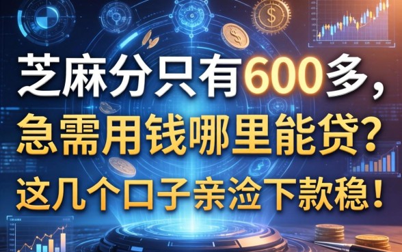 芝麻分只有600多，急需用钱哪里能贷？这几个口子亲测下款稳！