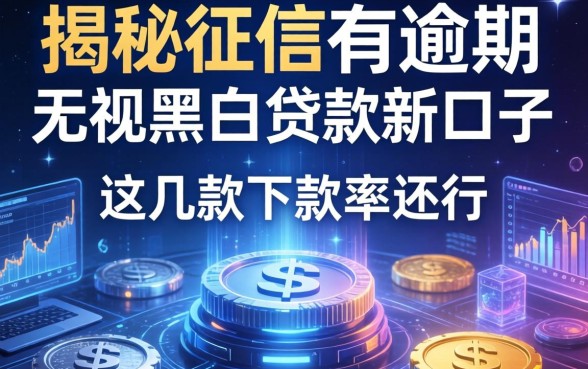 揭秘征信有逾期无视黑白贷款新口子，这几款下款率还行