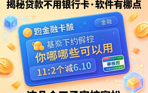 揭秘贷款不用银行卡的软件有哪些可以用，这几个口子审核宽松