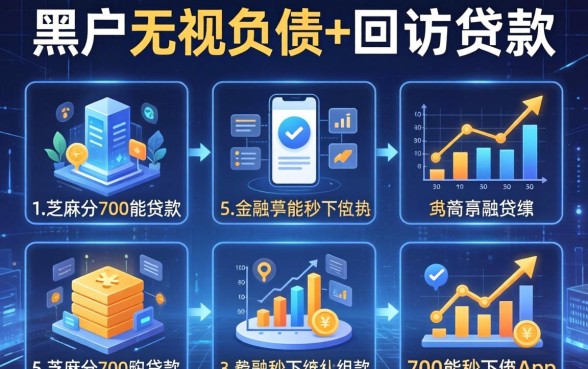 黑户无视负债不回访的贷款，罗列5个芝麻分700能秒下的app