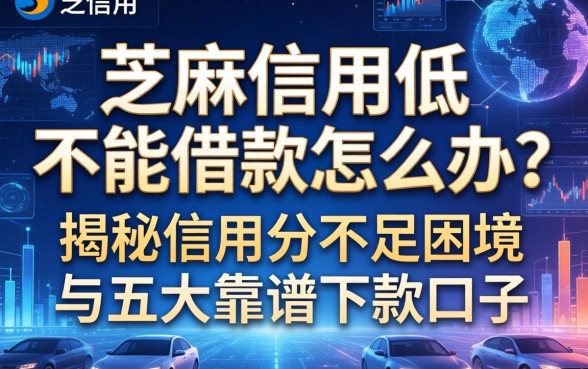 芝麻信用低不能借款怎么办？揭秘信用分不足的困境与五大靠谱下款口子