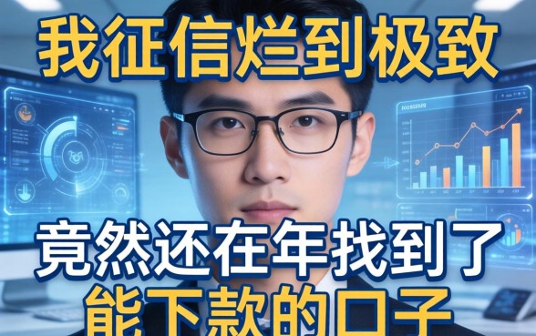 我征信烂到极致，竟然还在2026年找到了能下款的口子