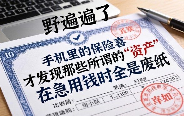 我翻遍了手机里的保险单，才发现那些所谓的“资产”在急用钱时全是废纸