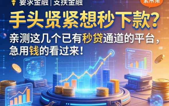 手头紧想秒下款？亲测这几个已有秒贷通道的平台，急用钱的看过来！