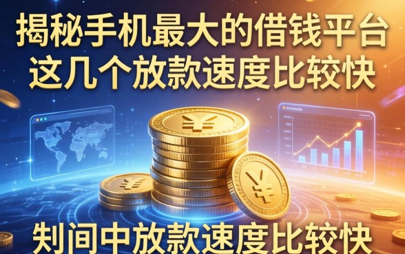 揭秘手机最大的借钱平台，这几个放款速度比较快