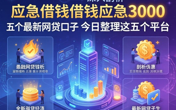 应急借钱借钱应急3000，深入剖析五个最新网贷口子今日整理这五个平台