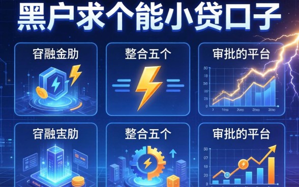 黑户求个能小贷的口子，整合五个闪电审批的平台