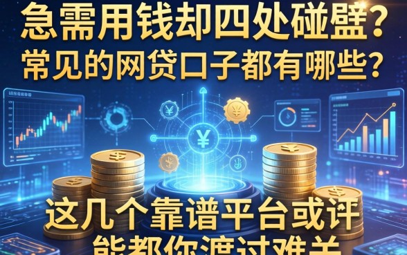 急需用钱却四处碰壁？常见的网贷口子都有哪些？这几个靠谱平台或许能帮你渡过难关