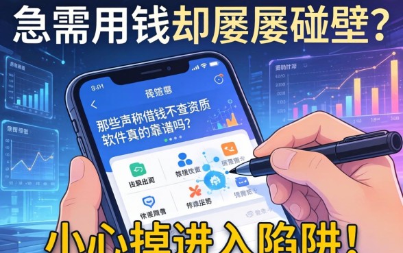急需用钱却屡屡碰壁？那些声称借钱不查资质的软件真的靠谱吗？小心掉进陷阱！