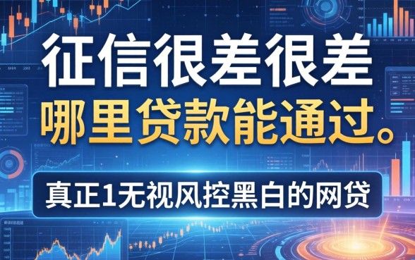 征信很差很差哪里贷款能通过，枚举五个真正无视风控黑白的网贷