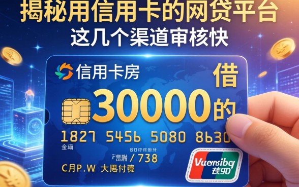 揭秘用信用卡借30000的网贷平台，这几个渠道审核快