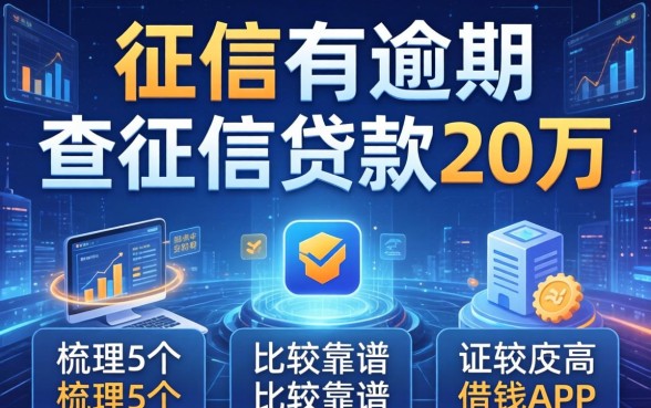 征信有逾期不查征信贷款20万，梳理5个比较靠谱的借钱app