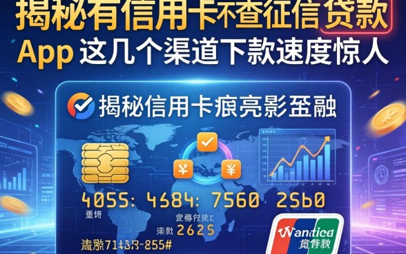 揭秘有信用卡不查征信的贷款app，这几个渠道下款速度惊人