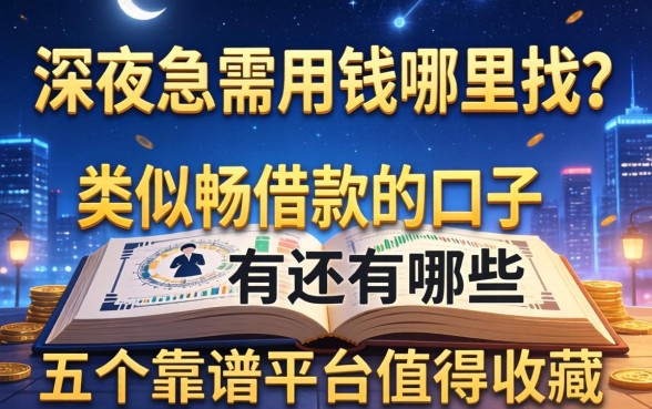 深夜急需用钱哪里找？类似畅借款的口子还有哪些？这五个靠谱平台值得收藏