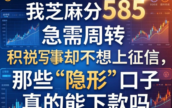 我芝麻分585，急需周转却不想上征信，那些“隐形”口子真的能下款吗