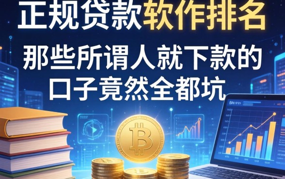 我翻遍了正规贷款软件排名，发现那些所谓人就下款的口子竟然全是坑