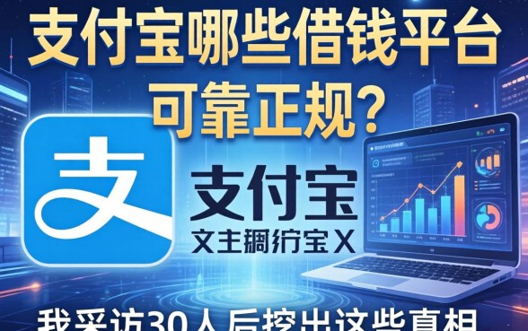 支付宝哪些借钱平台可靠正规？我采访30人后挖出这些真相