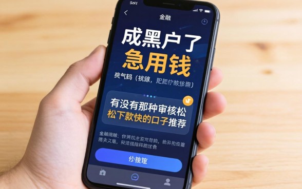 手机成黑户了急用钱，有没有那种审核松下款快的口子推荐？