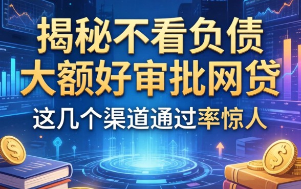 揭秘不看负债大额好审批的网贷，这几个渠道通过率惊人