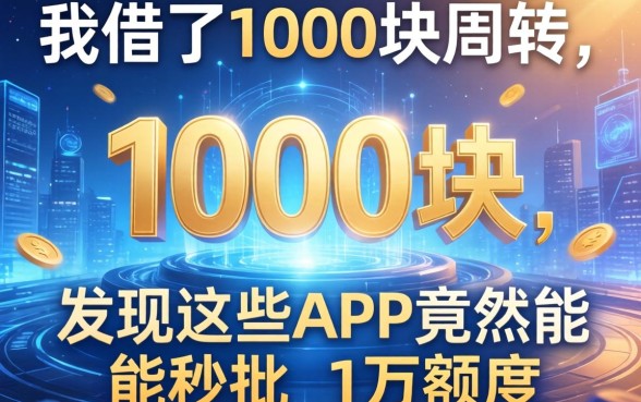 我借了1000块周转，发现这些APP竟然能秒批1万额度