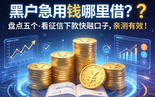 黑户急用钱哪里借？盘点五个不看征信下款快的口子，亲测有效！
