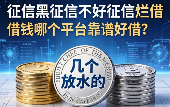 征信黑征信不好征信烂借钱哪个平台靠谱好借？整理几个放水的